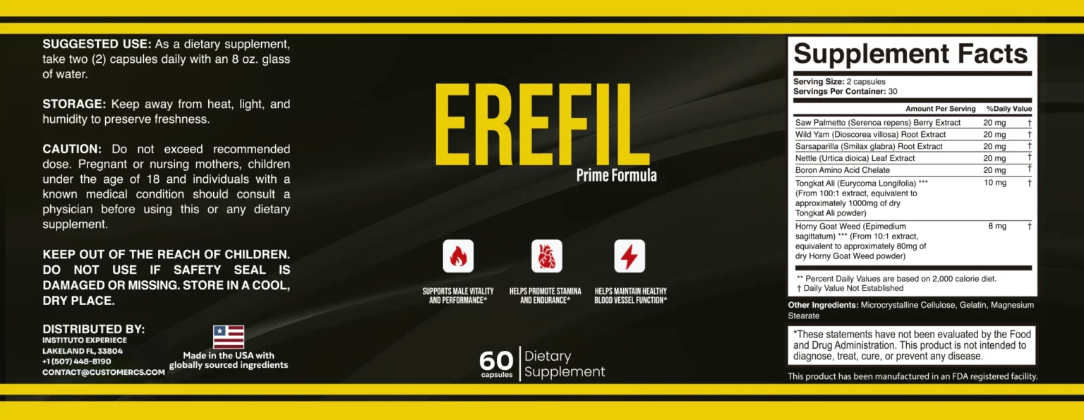 Erefil Product Label